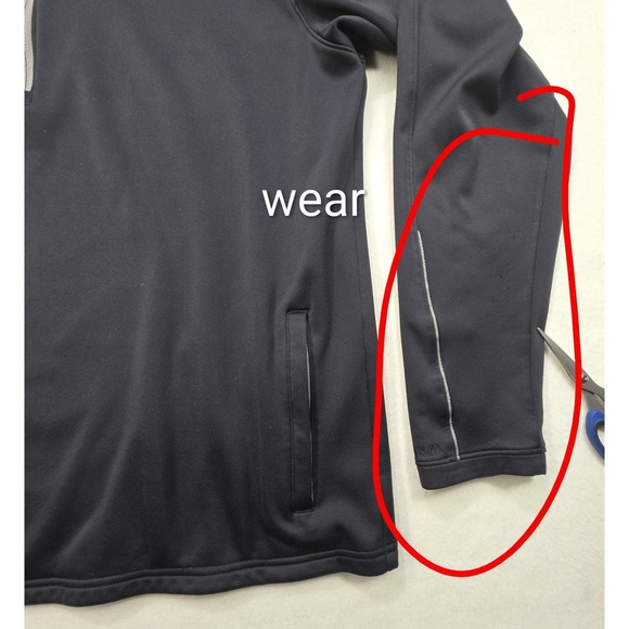 Under Armour Storm Pullover Jacket Mens M Black 1/4 Zip Micro Fleece Lined - Picture 6 of 10